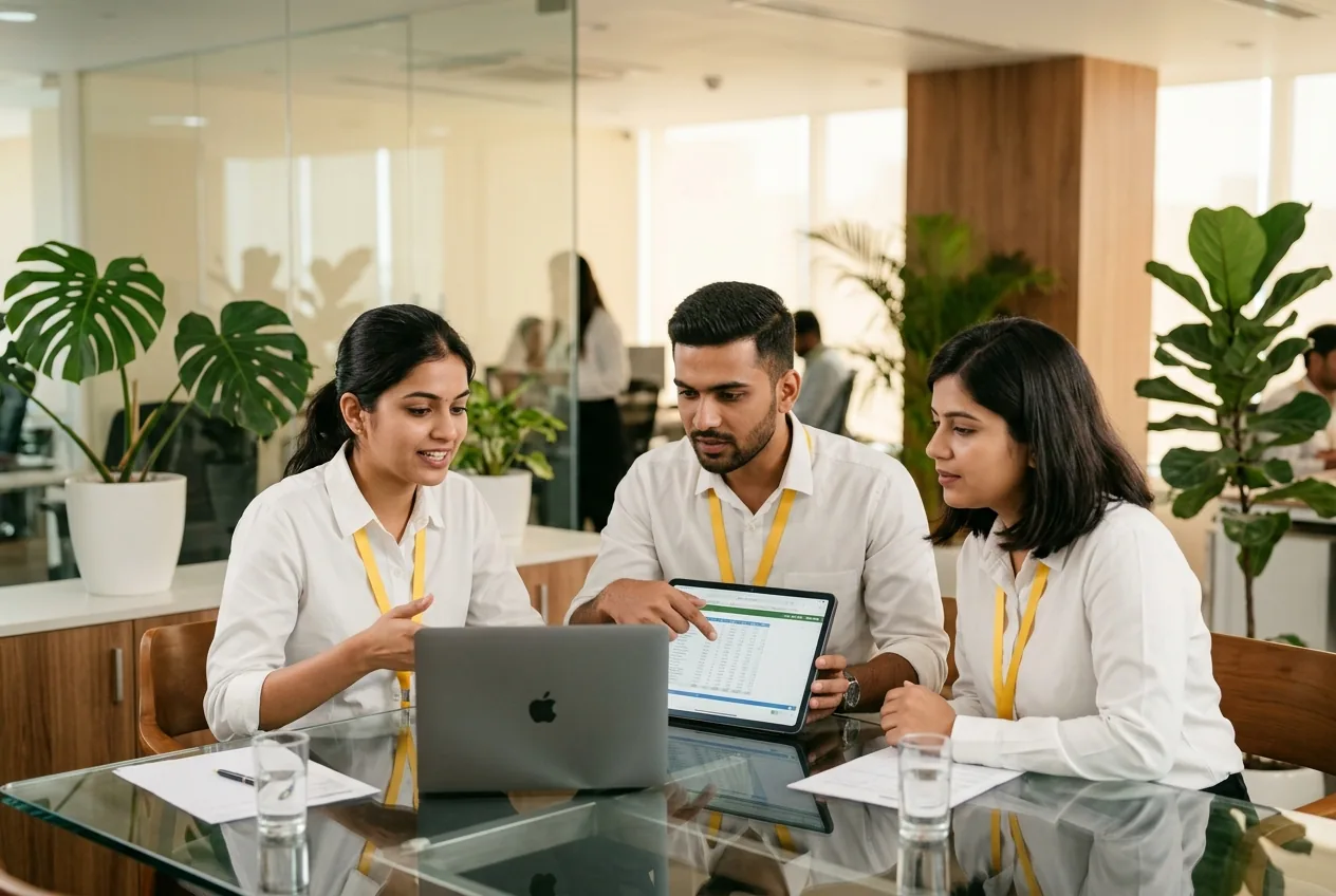 Maidvy allocation team coordinating a video interview